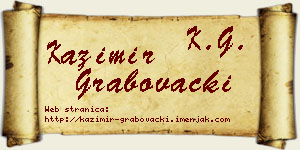 Kazimir Grabovački vizit kartica
